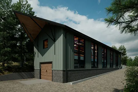 The draft design of the Dexter Lake Boathouse